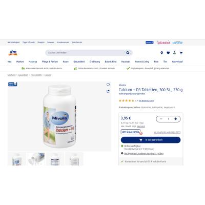 DM品牌  Mivolis 成人女性钙片 300粒 8罐